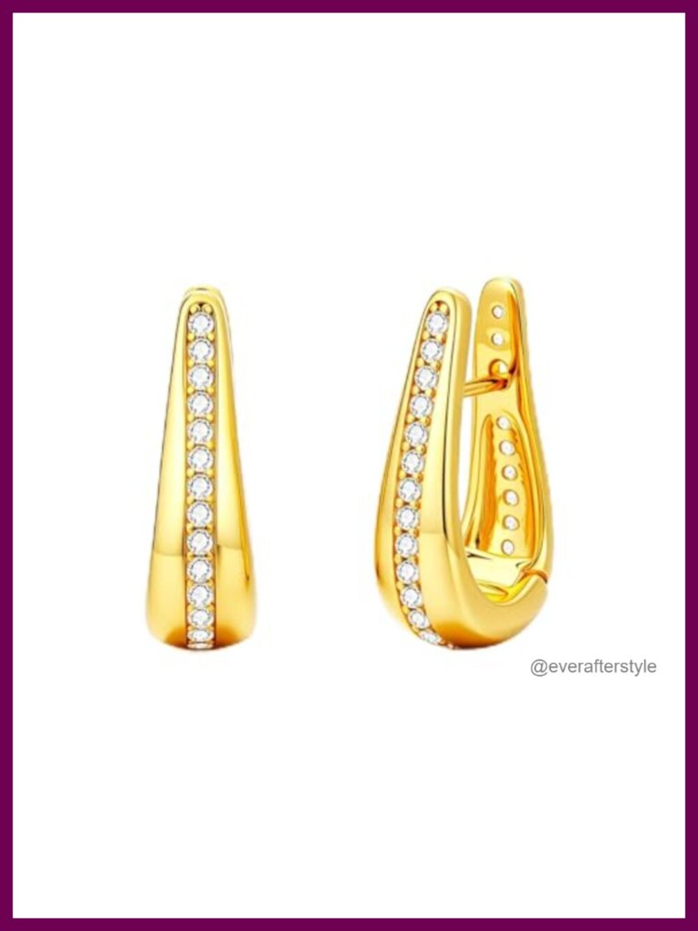 14K Gold Plated Teardrop Hoop Earrings Hypoallergenic Dainty Gift for Women